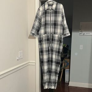 NWT Gabrielle Union Plaid Jumpsuit Size L Large 12